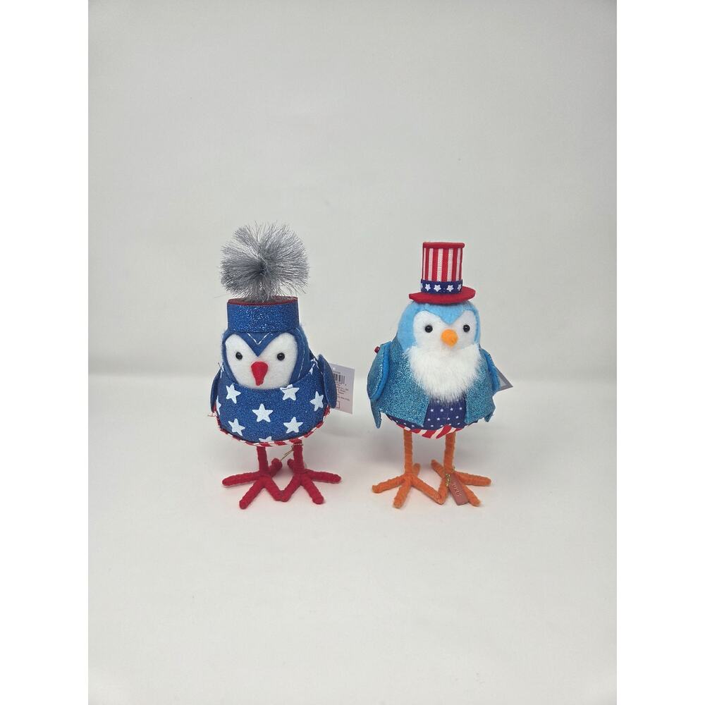 Sam & Sparky Patriotic Americana 4th of July Felt Birds